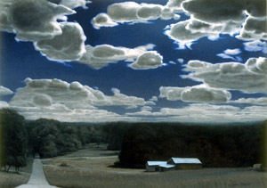 John Stewart 
Kentucky Nocturne, 1997 
oil/polyflax 
36" x 50" 
courtesy of the artist 