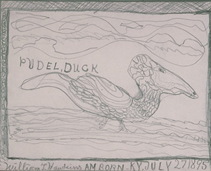 Pudel Duck Graphite on paper 11 x 14 inches