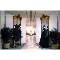 Photo from the original installation of the 1986 exhibition Memorable Dress / Ohio Women