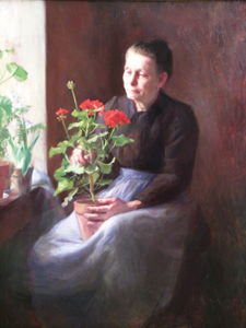 Caroline Lord
Woman with Geraniums
Undated
Oil on canvas
49 1/2" x 41 1/4"