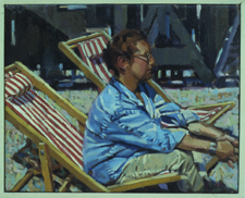 Painting by Douglas Unger, titled Writers Series, Provincetown Fine Arts Work Center  