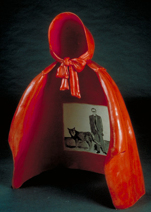 Kristen Clifffel, 1997 Little Red Riding Hood, ceramic, 30" x 27" x 19"