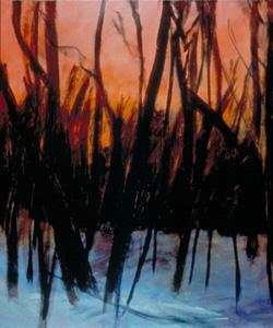 Valerie Shesko, 1988 
Last Light 
acrylic on canvas, 48" x 50" or 
122 cm x 127 cm 