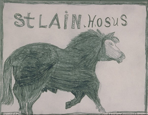 St. Lain Hosus Graphite on paper 11 x 14 inches