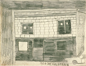 Mt. Vernon Avenue Graphite on paper 8 1/2 x 11 inches 