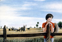 Wendell Minor
“Cover”; The Kissimmee Kid, 1988
Acrylic on masonite, 22” x 26.75”
