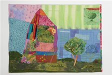Art quilt titled When We Think About Spring by Sally Sellers