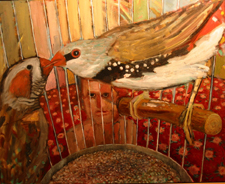 Image of work titled Finch Kiss by Paul Emory