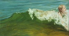 Image of work titled Wave with Child by Laura Sanders