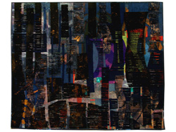 image of a quilt by Shulamit Liss titled Haifa Bay Lights