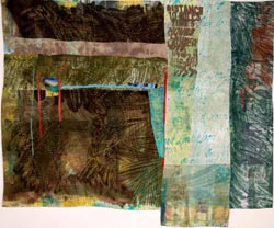 image of a quilt by Judith Plotner titled Notes on a Stream