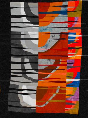 image of a quilt by Linda Frost titled Geode Slices