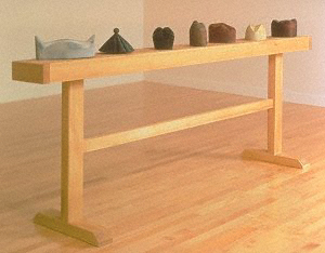 Walter Zurko 
Bench 
1996-97 wood, 43 1/2" x 92 1/2" x 20" courtesy the artist 