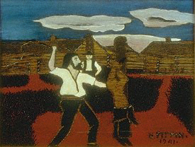 Horace Pippen 
The Whipping, 1941 
Oil on wood 9 x 11 inches 
Collection of Reynolda House, Museum of American Art, Winston-Salem, North Carolina 