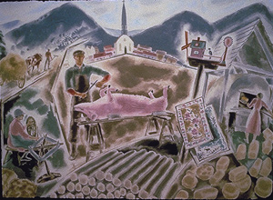 Image of watercolor by William Grauer