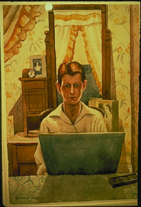 Image of watercolor by Clarence Carter