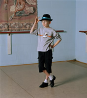 Image of photographic work by Marcella Hackbardt titled Elijah Brown, Carole Dance Studio