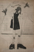 Image of etching work by Liz Maugans titled Her Beautiful Future