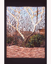 Art quilt titled Whole XIII Scioto River Antler Tree by Georgie Cline