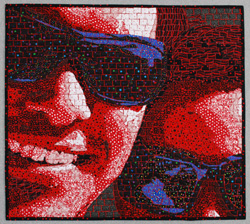 image of a quilt by Kathleen McCabe titled In His Shadow