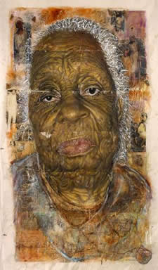 A mixed media piece by Balia Litton titled Mother Harriet